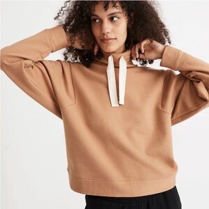 Madewell MWL Ribbed Funnelneck Sweatshirt in Earthen Clay - Size Small